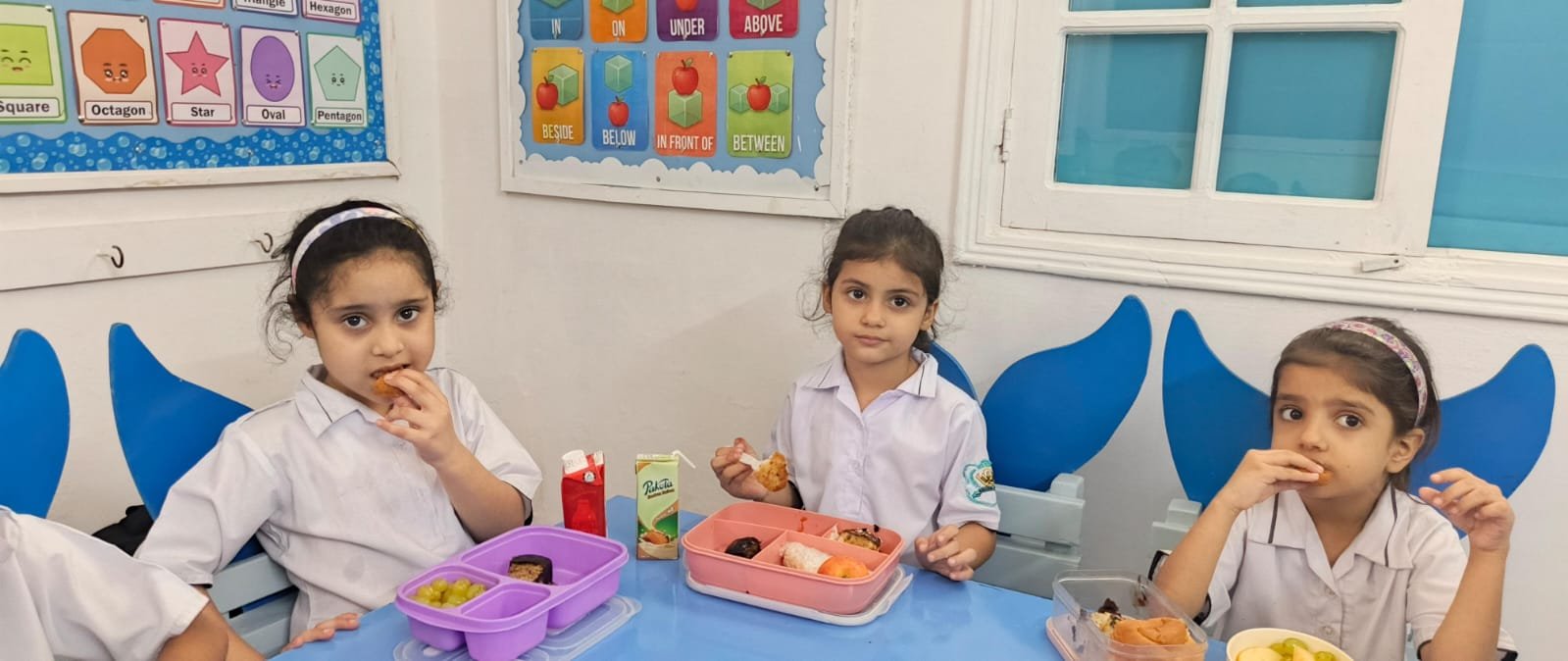 Warsis Pre-Primary students during their supervised lunch break