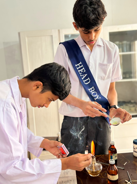 Warsis Secondary students during a supervised laboratory session